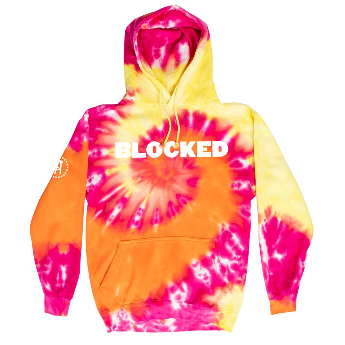 Blocked Tie Dye Hoodie