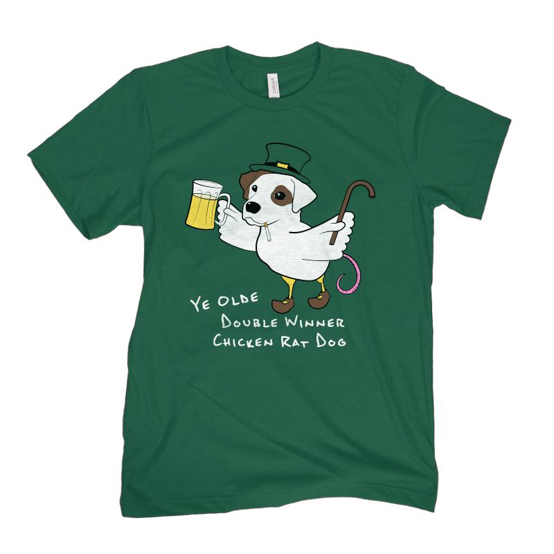 Double Winner Chicken Rat Dog St. Paddy's Day Tee