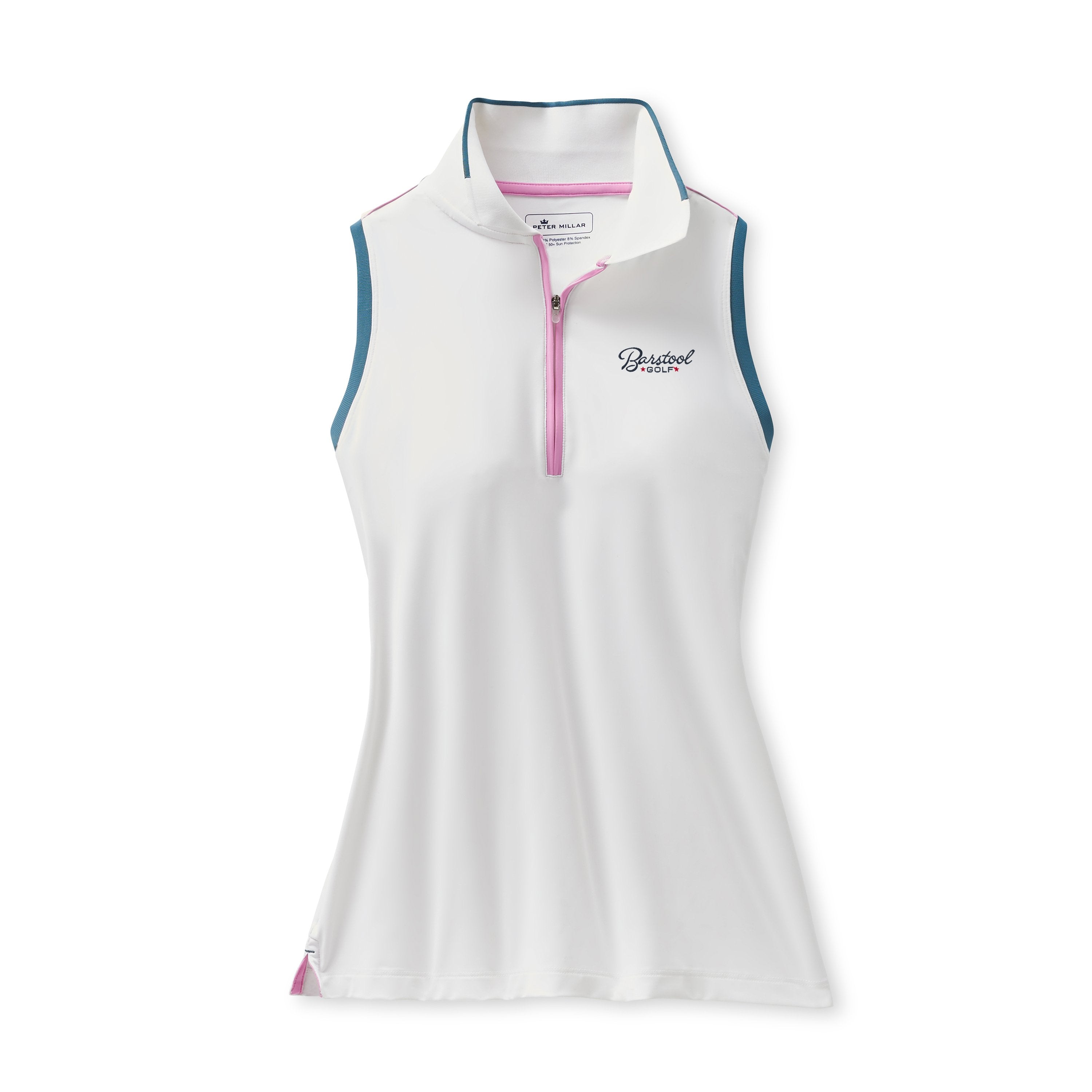 Peter Millar x Barstool Golf Women's Chrissie Sleeveless Zip-Neck Polo