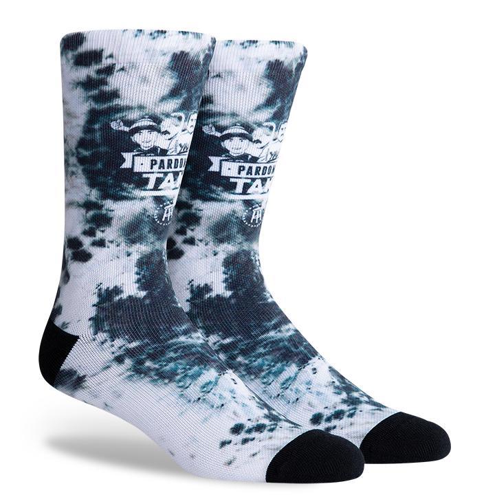 PKWY x Pardon My Take Black Tie Dye Socks