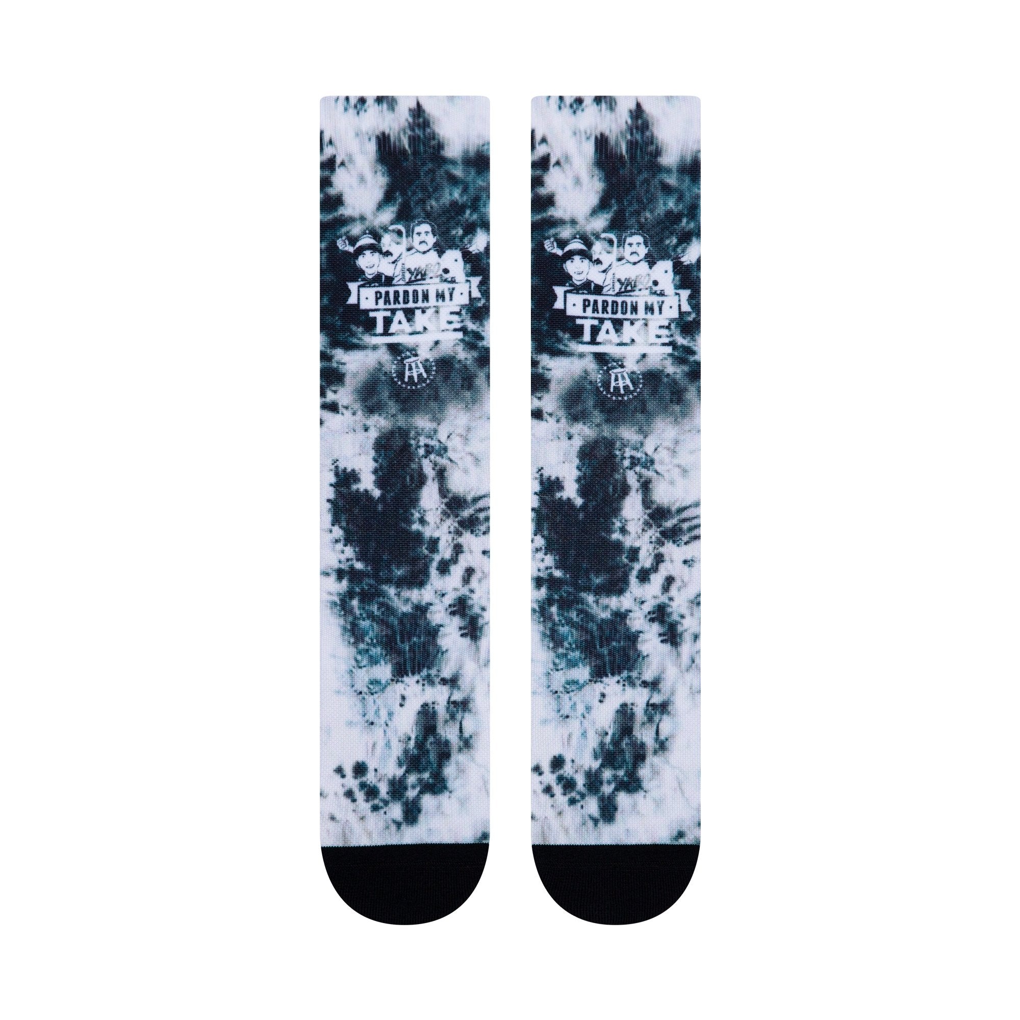 PKWY x Pardon My Take Black Tie Dye Socks