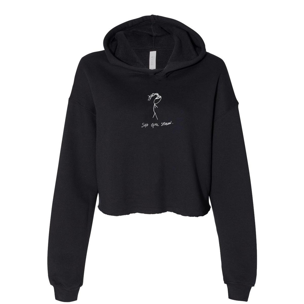 Sad Girl Season Cropped Hoodie
