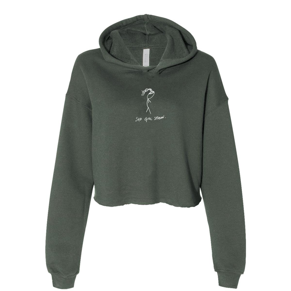 Sad Girl Season Cropped Hoodie