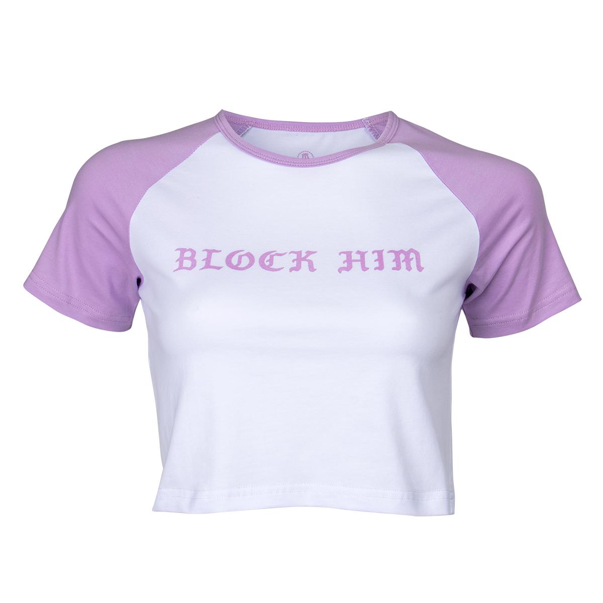 Block Him Cropped Raglan Tee