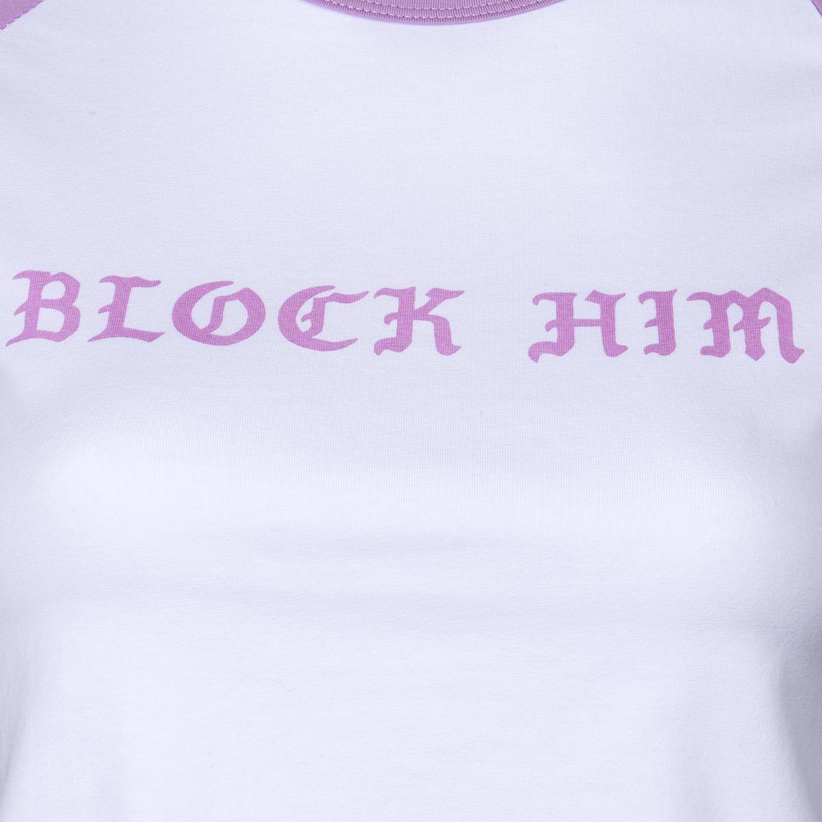 Block Him Cropped Raglan Tee